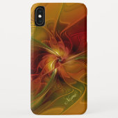 Abstract rood Oranje Bruin Groene Kunstnaam Case-Mate iPhone Case (Achterkant)