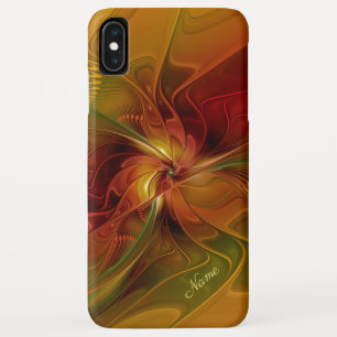 Abstract rood Oranje Bruin Groene Kunstnaam Case-Mate iPhone Case