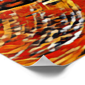 Abstract Rood Rood Rood Rood Rand Rand Poster (Hoek)