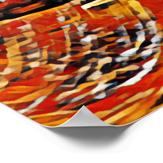 Abstract Rood Rood Rood Rood Rand Rand Poster (Hoek)