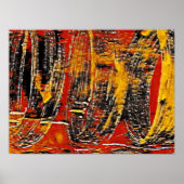 Abstract Rood Rood Rood Rood Rand Rand Poster (Voorkant)