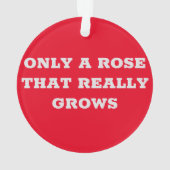Abstract rood Rose design op schapenwollen kunst Ornament (achterkant)