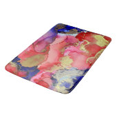 Abstract rood roze Paarse blauw goud Badmat (Gekanteld)