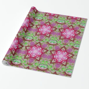 ABSTRACT ROOD ROZE PURPER FUCHSIA STER CADEAUPAPIER