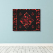Abstract rood rozendoek 20 x 16 afdrukken (Insitu (Houten vloer))