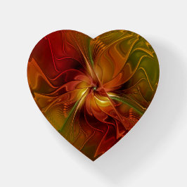 Abstract Rood Sinaasappel Bruin Fractal Art Bloemh