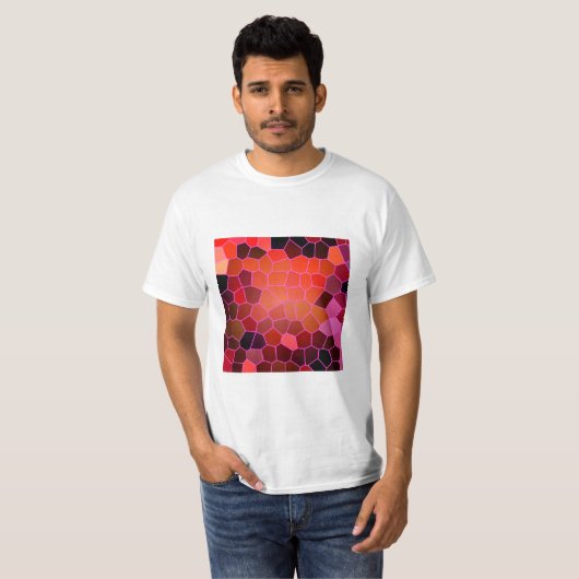 Abstract rood t-shirt (Voorkant volledig)