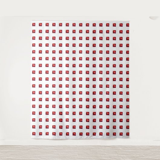 Abstract rood wandkleed (Voorkant)