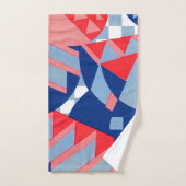 abstract rood wit en blauw afdruknr. 1 bad handdoek (Handdoek)