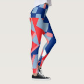 abstract rood wit en blauw afdruknr. 1 leggings (Rechts)