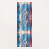 Abstract rood wit en blauw, omkeerbaar, vast blauw yogamat (Voorkant)