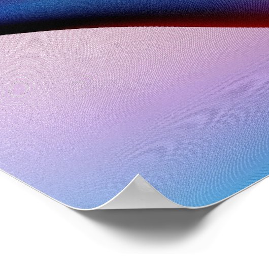 Abstract rood wit en blauw poster (Hoek)