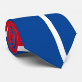 Abstract rood wit en blauw stropdas (Opgerold)