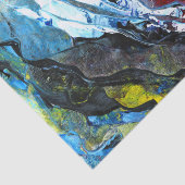 Abstract rood wit en blauw weefselpapier tissuepapier (Detail)