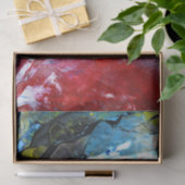 Abstract rood wit en blauw weefselpapier tissuepapier (Geschenk)