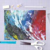 Abstract rood wit en blauw weefselpapier tissuepapier (Craft)