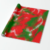 Abstract rood, wit en groen cadeaupapier (Uitgerold)