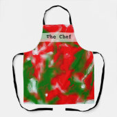 Abstract rood, wit en groen schort (Voorkant)