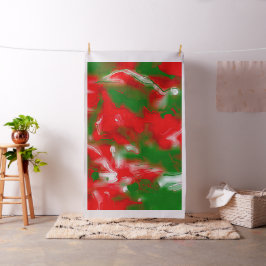 Abstract rood, wit en groen stof