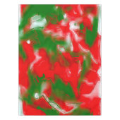 Abstract rood, wit en groen tafelkleed (Voorkant)
