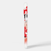 Abstract rood wit en zwart schilderplaatje Case-Mate iPhone case (Achterkant / Links)