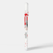 Abstract rood wit en zwart schilderplaatje Case-Mate iPhone case (Achterkant / Rechts)