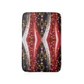 Abstract Rood Wit Zwart Douche Mat badkamer (Voorkant Verticaal)
