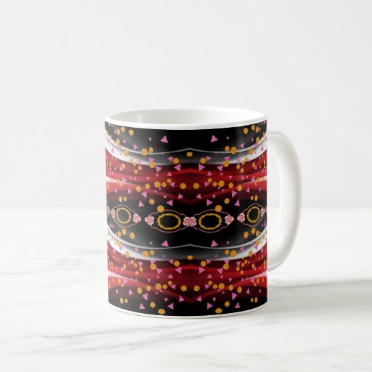 Abstract Rood Wit Zwart Mok (Voorkant rechts)