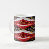 Abstract Rood Wit Zwart Mok (Voorkant links)