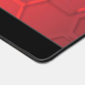 Abstract rood zeshoekig vormpatroon rood en zwart bureaumat (Hoek)