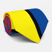 Abstract rood, zwart, blauw en geel stropdas (Opgerold)