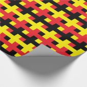 Abstract rood, zwart en geel cadeaupapier (Hoek)