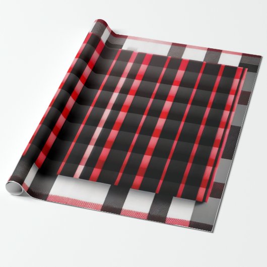 Abstract rood zwart geplakt modern Collectie Cadeaupapier (Uitgerold)