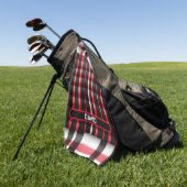 Abstract rood zwart geplakt modern Collectie Golfhanddoek (Groen)