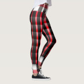 Abstract rood zwart geplakt modern Collectie Leggings (Rechts)