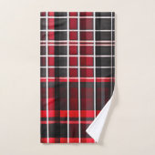 Abstract rood zwart geplakt Populair Collectie Bad Handdoek (Handdoek)