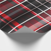 Abstract rood zwart geplakt Populair Collectie Cadeaupapier (Hoek)