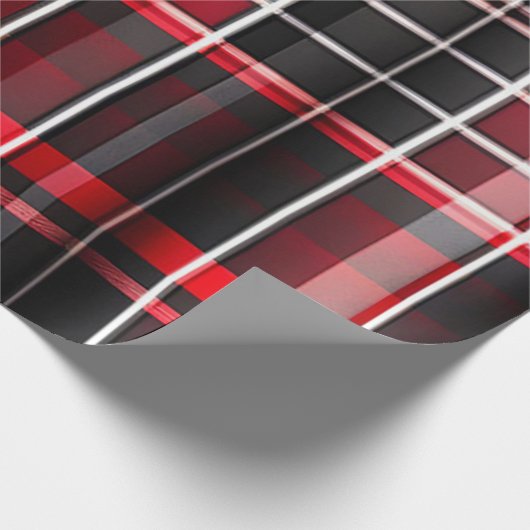 Abstract rood zwart geplakt Populair Collectie Cadeaupapier (Hoek)