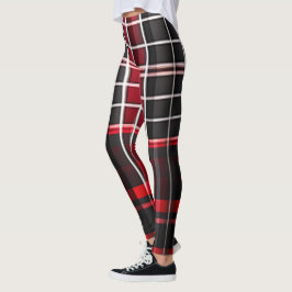 Abstract rood zwart geplakt Populair Collectie Leggings