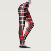 Abstract rood zwart geplakt Populair Collectie Leggings (Rechts)