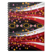 Abstract rood zwart notitieboek (Voorkant)