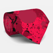 Abstract rood zwart Patroon Stropdas (Opgerold)