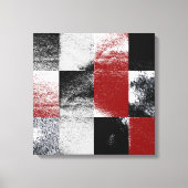 Abstract rood zwart steen afwerking collage kunstw canvas afdruk (Voorkant)