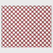 Abstract rood, zwart wit grafisch ontwerp cadeaupapier (Vlak)
