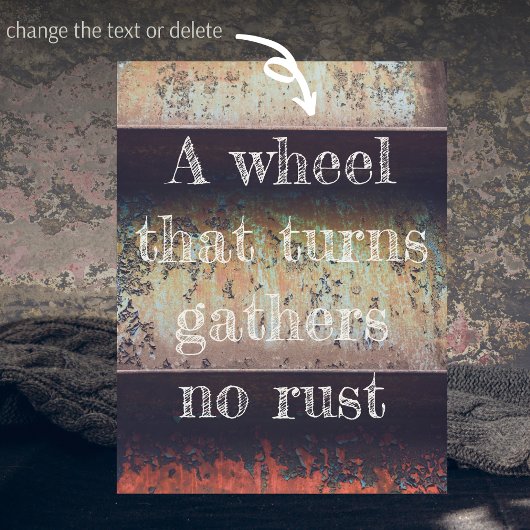 Abstract roodbruine roestroestvrij briefkaart