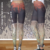 Abstract roodbruine roestroestvrij leggings