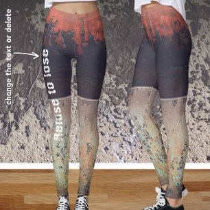 Abstract roodbruine roestroestvrij leggings