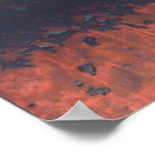 Abstract roodbruine roestroestvrij poster (Hoek)