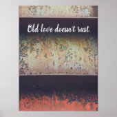 Abstract roodbruine roestroestvrij poster (Voorkant)