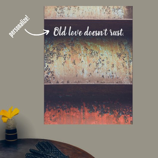 Abstract roodbruine roestroestvrij poster